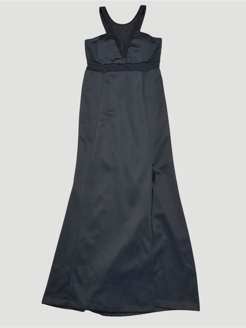 Le Château Navy Blue Mesh Insert Maxi Dress Size M - Picture 9 of 13